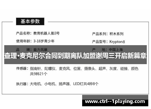 查理·麦克尼尔合同到期离队加盟谢周三开启新篇章